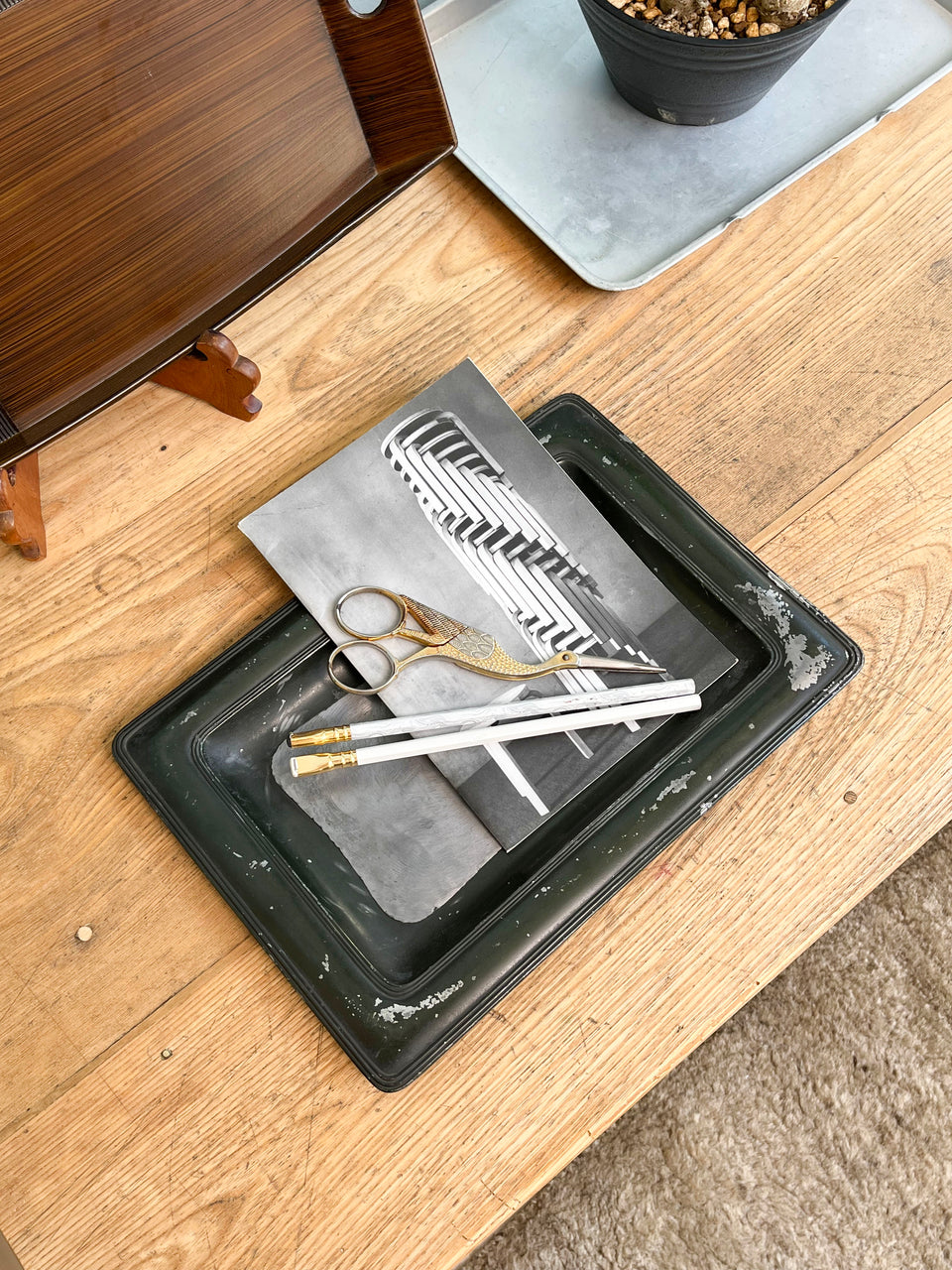 Retro Modern Tray Bowl Vintage Interior/レトロ トレー ヴィンテージインテリア お盆 ボウル