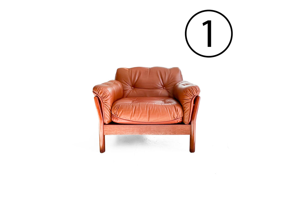 Old Maruni 1P Sofa Madison Japanese Vintage/オールドマルニ ソファ マディソン 本革 レトロモダン