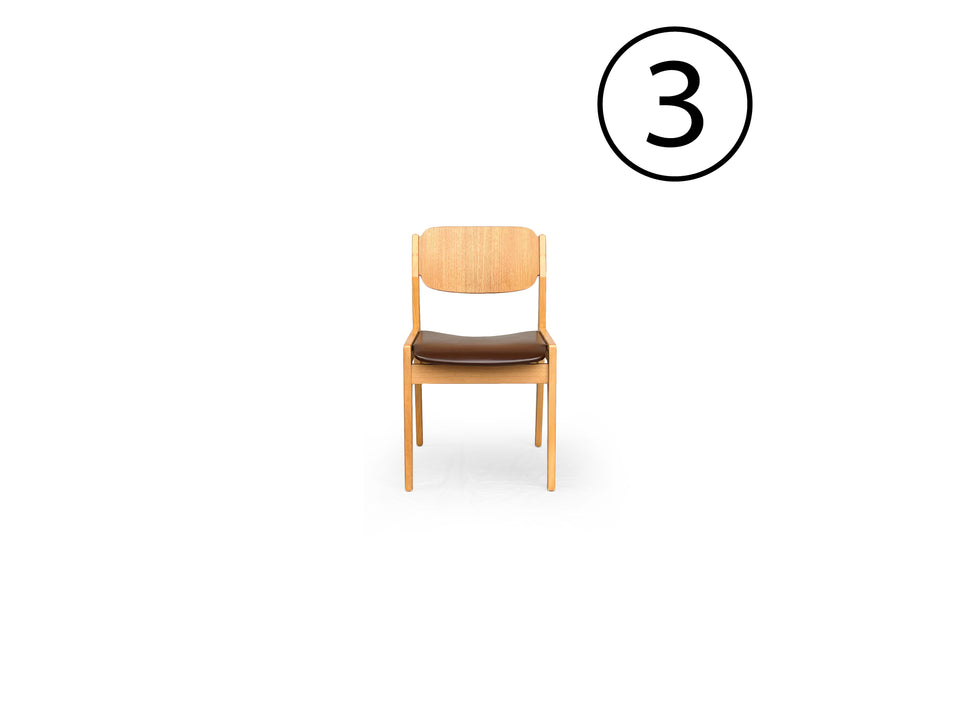 ③Tendo Book Chair Japanese Modern Oak