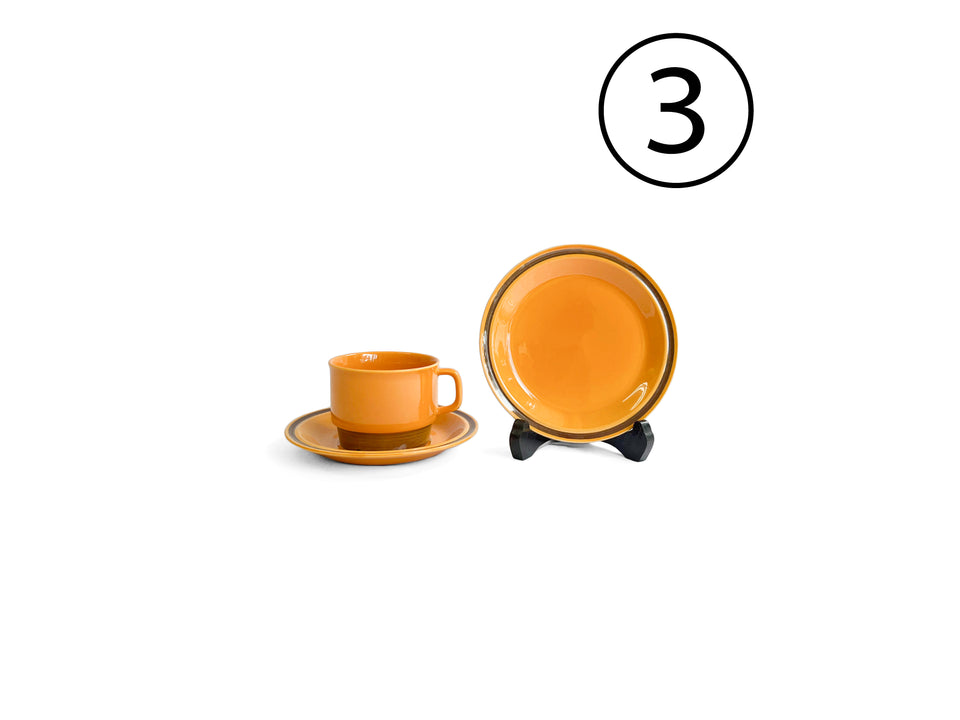Egersund Unique Teacup and Saucer Plate Trio/エーゲルスン ユニーク ティーカップ&ソーサー プレート トリオ ノルウェーヴィンテージ 北欧食器