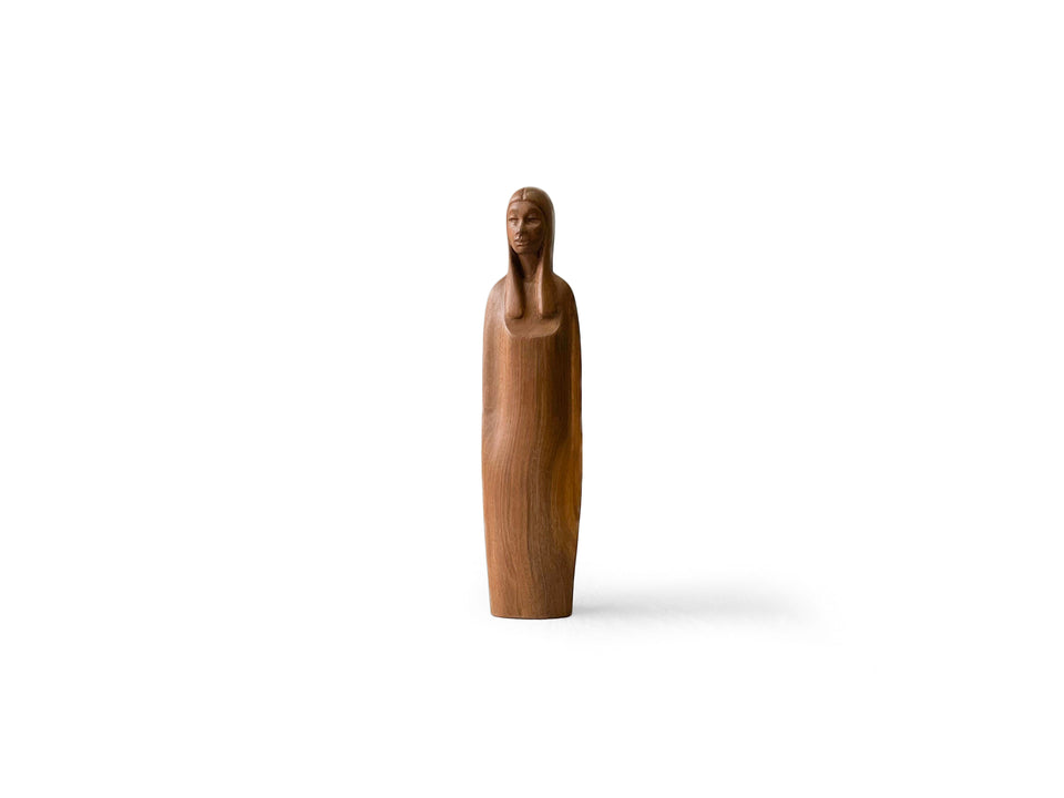 Vintage Wooden Female Sculpture/ヴィンテージ 木製彫刻 木彫り 女性像 インテリア
