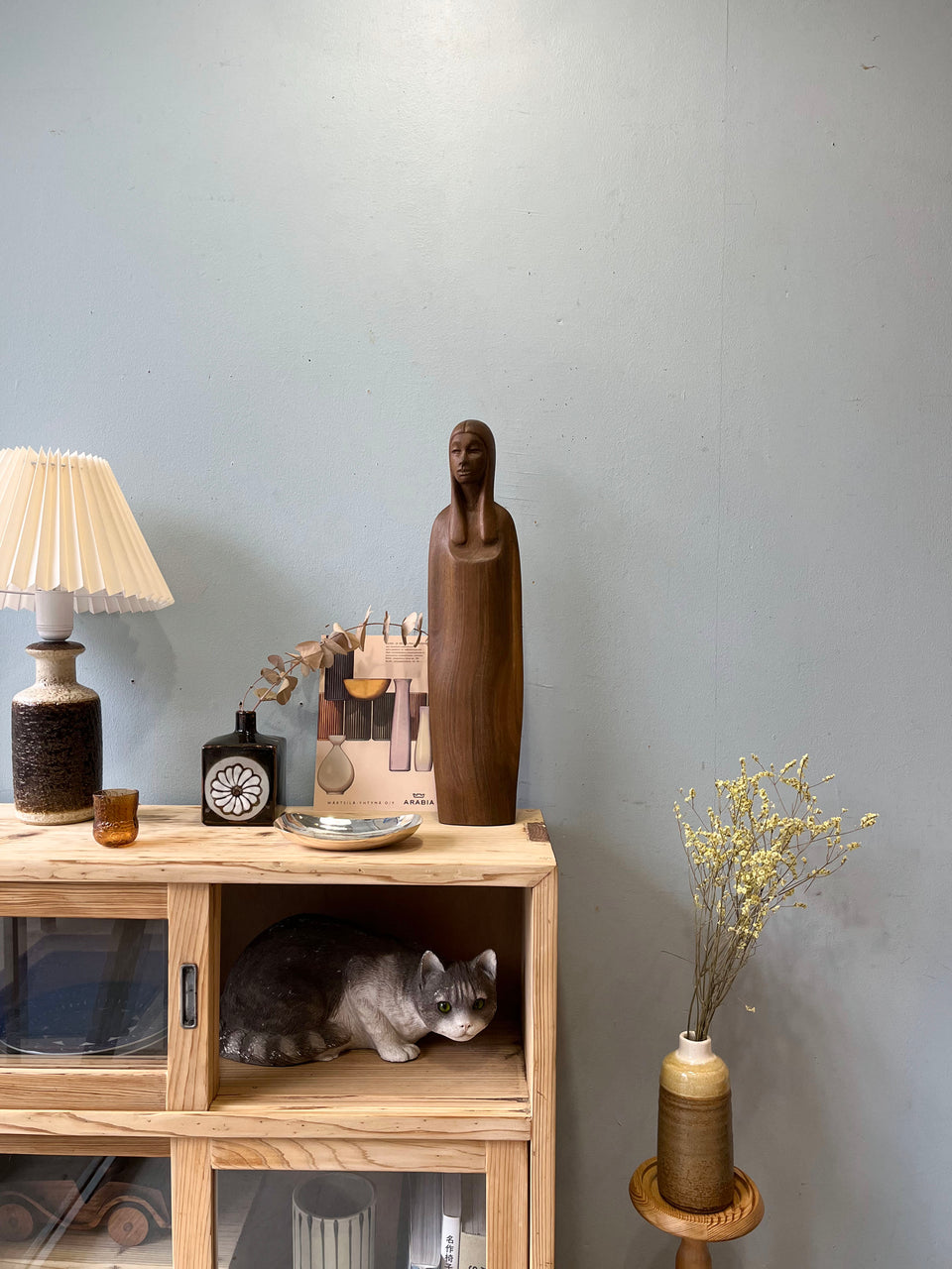 Vintage Wooden Female Sculpture/ヴィンテージ 木製彫刻 木彫り 女性像 インテリア