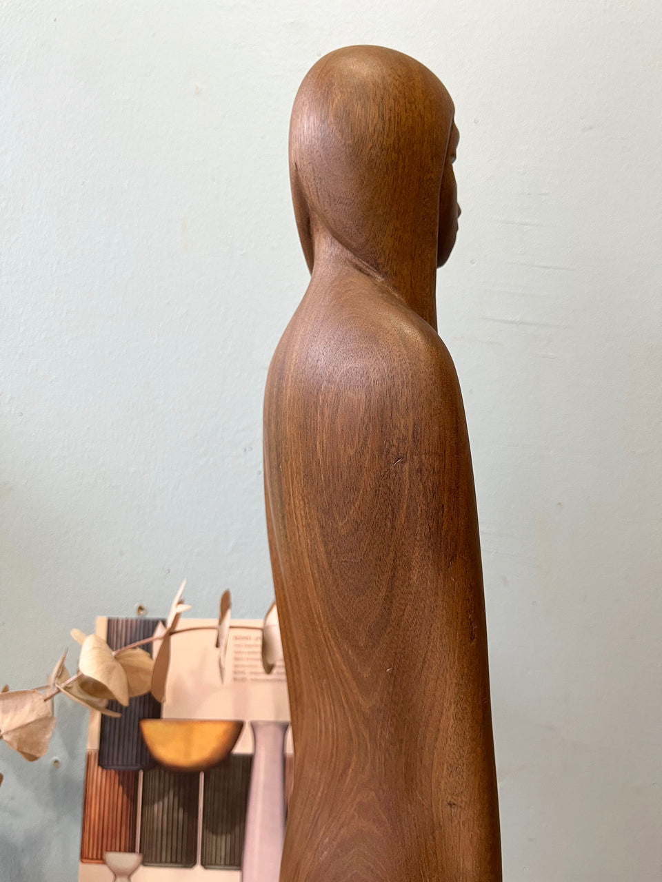 Vintage Wooden Female Sculpture/ヴィンテージ 木製彫刻 木彫り 女性像 インテリア