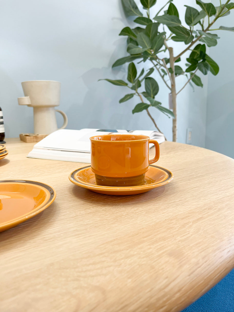 Egersund Unique Teacup and Saucer Plate Trio/エーゲルスン ユニーク ティーカップ&ソーサー プレート トリオ ノルウェーヴィンテージ 北欧食器