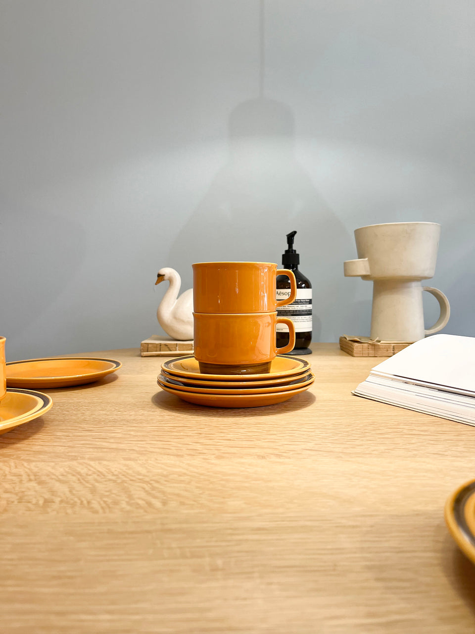 Egersund Unique Teacup and Saucer Plate Trio/エーゲルスン ユニーク ティーカップ&ソーサー プレート トリオ ノルウェーヴィンテージ 北欧食器