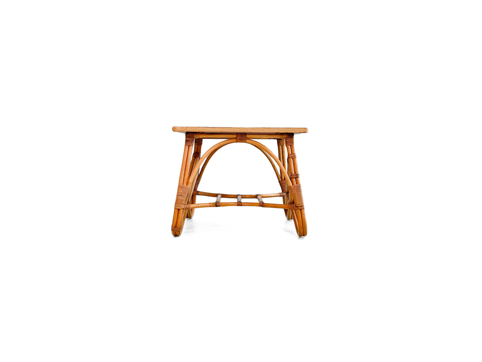 Japanese Vintage Yamakawa Rattan Arm Chair Side Table/山川ラタン アームチェア 菊椅子 サイドテーブル ジャパンヴィンテージ
