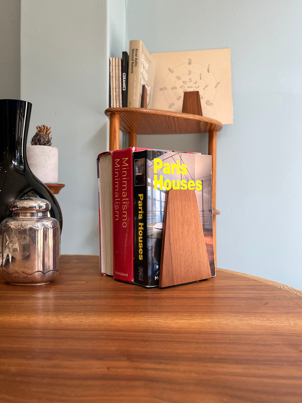 Danish Vintage Wooden Bookend/デンマークヴィンテージ ブックエンド 本立て チーク材 ローズウッド材 北欧インテリア