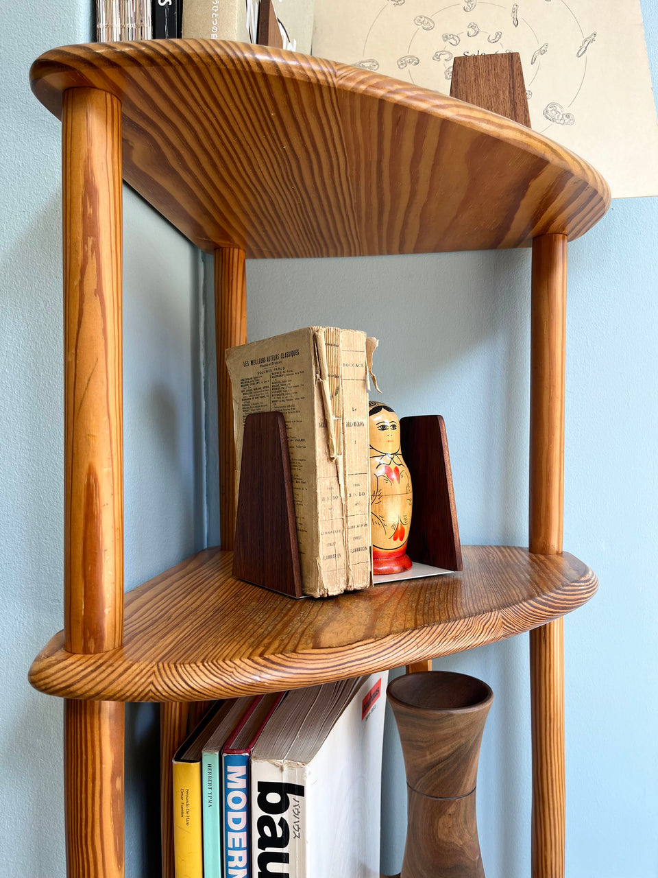 Danish Vintage Wooden Bookend/デンマークヴィンテージ ブックエンド 本立て チーク材 ローズウッド材 北欧インテリア