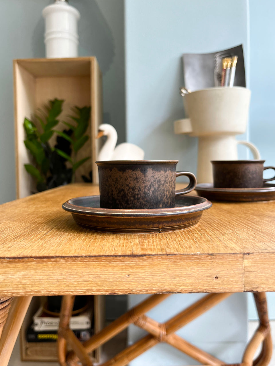 Vintage ARABIA Ruska Demitasse Cup and Saucer/アラビア ルスカ デミタスカップ&ソーサー 北欧ヴィンテージ食器