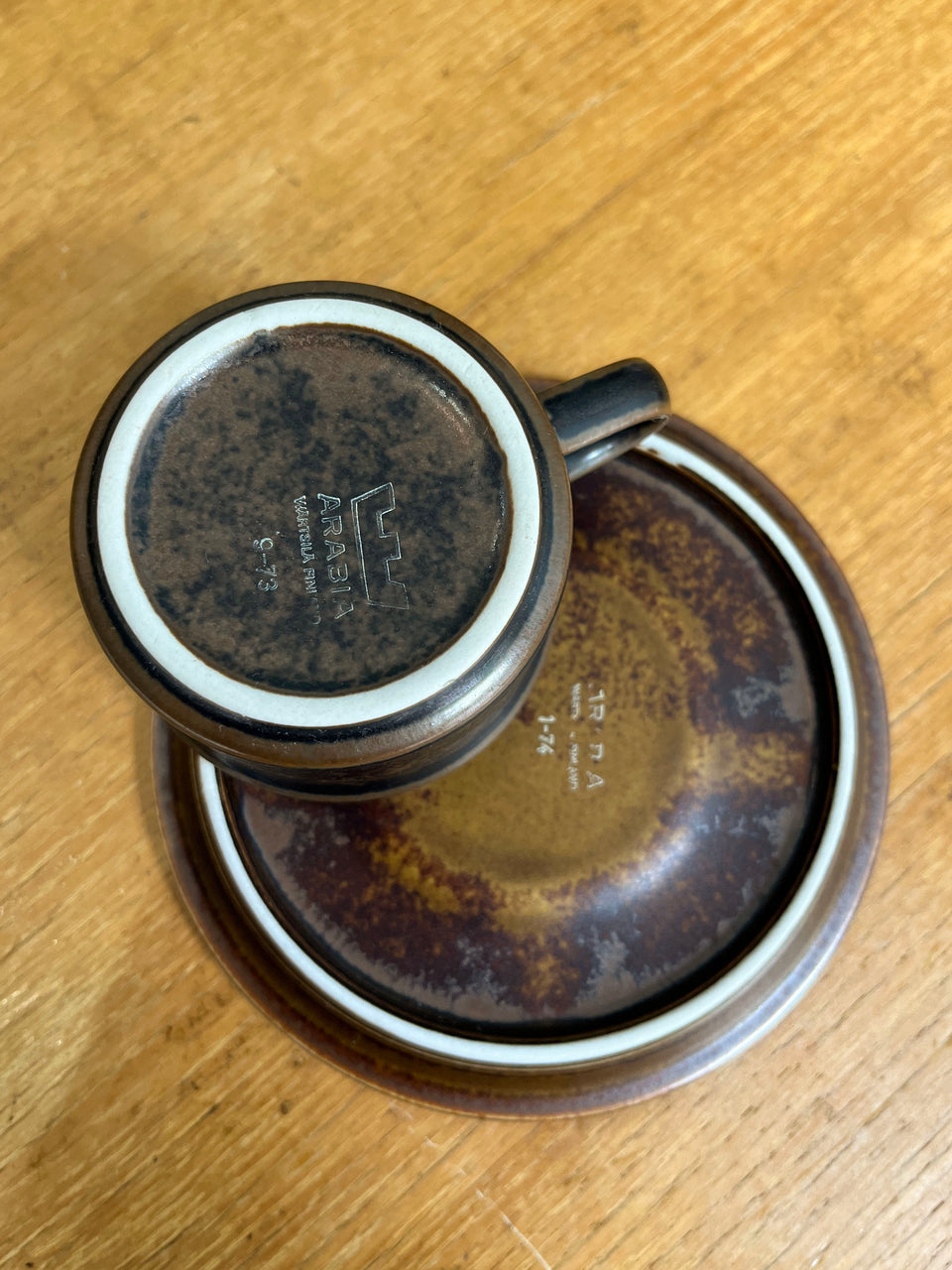 Vintage ARABIA Ruska Demitasse Cup and Saucer/アラビア ルスカ デミタスカップ&ソーサー 北欧ヴィンテージ食器