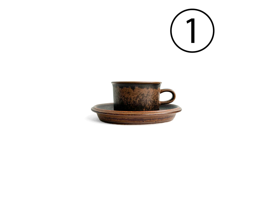 Vintage ARABIA Ruska Demitasse Cup and Saucer/アラビア ルスカ デミタスカップ&ソーサー 北欧ヴィンテージ食器