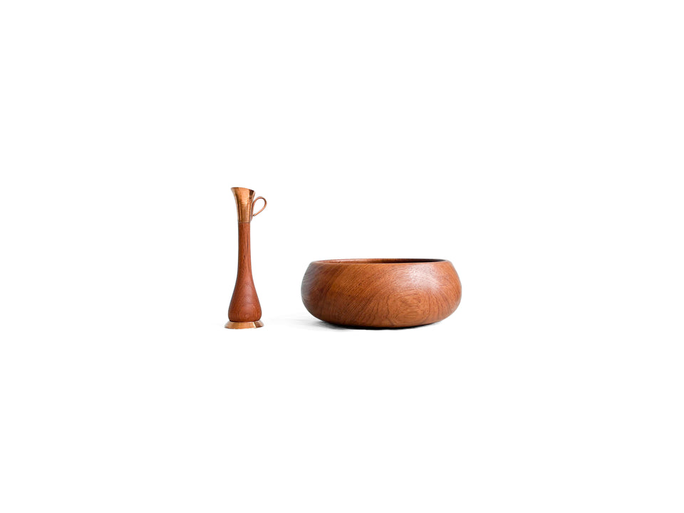 Vintage Teakwood Interior/ヴィンテージ チーク材 インテリア雑貨 一輪挿し ボウル