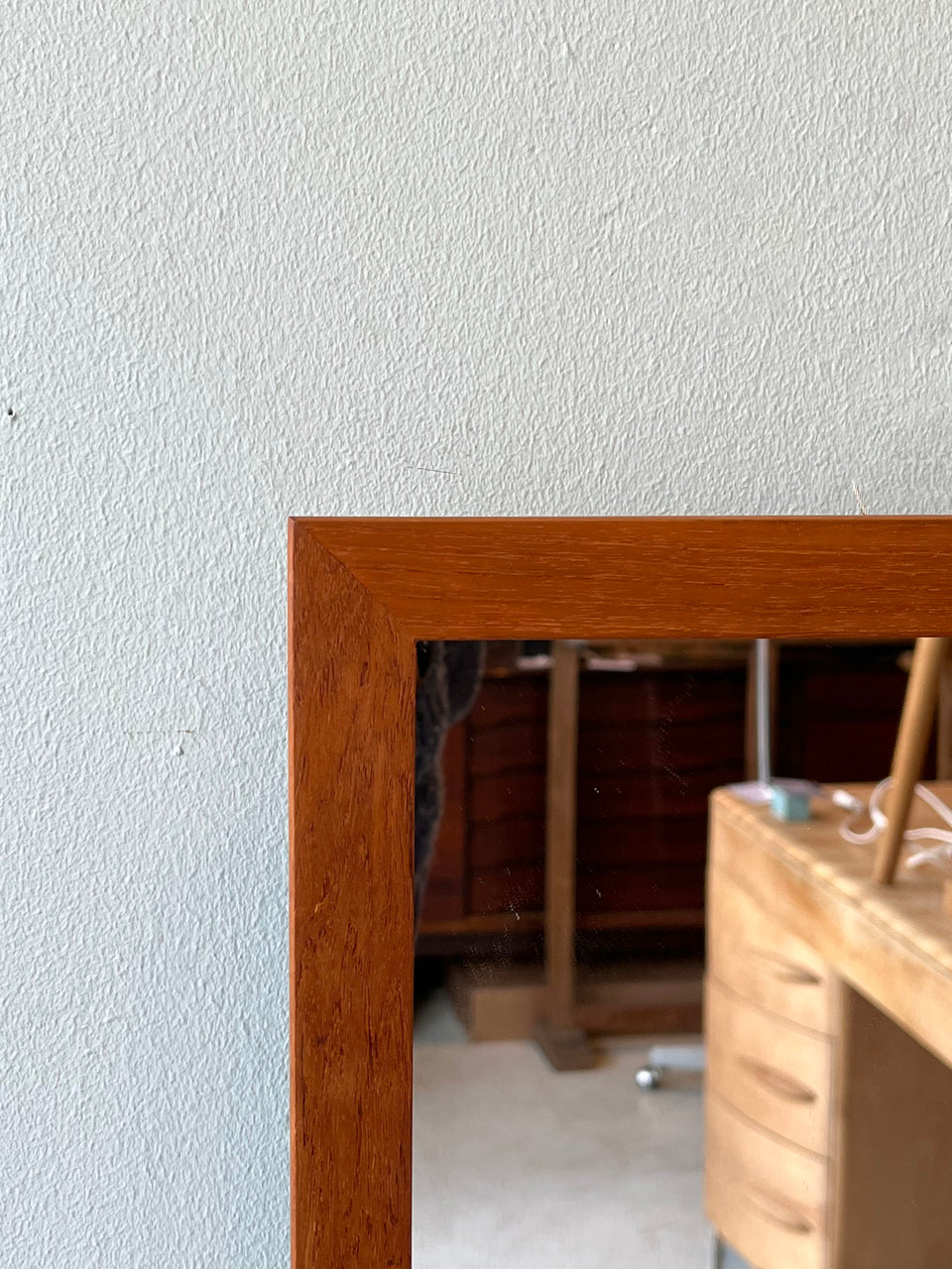 Teakwood Frame Wall Mirror Danish Vintage/デンマークヴィンテージ ウォールミラー チーク材 壁掛け鏡 北欧インテリア
