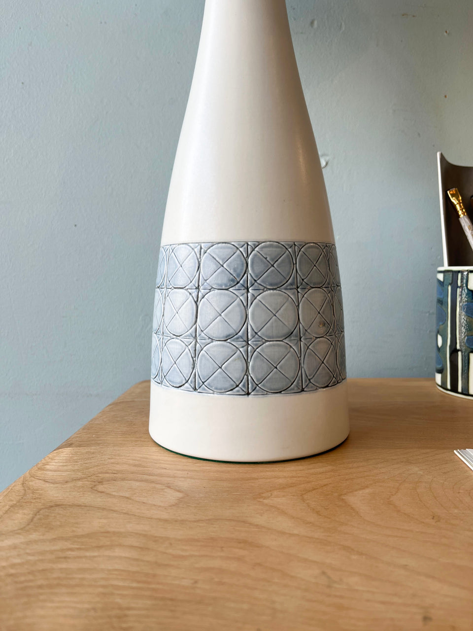 Vintage Pottery Vase Lamp Scandinavian Style/ヴィンテージ 陶器ランプ 北欧スタイル レトロ 照明