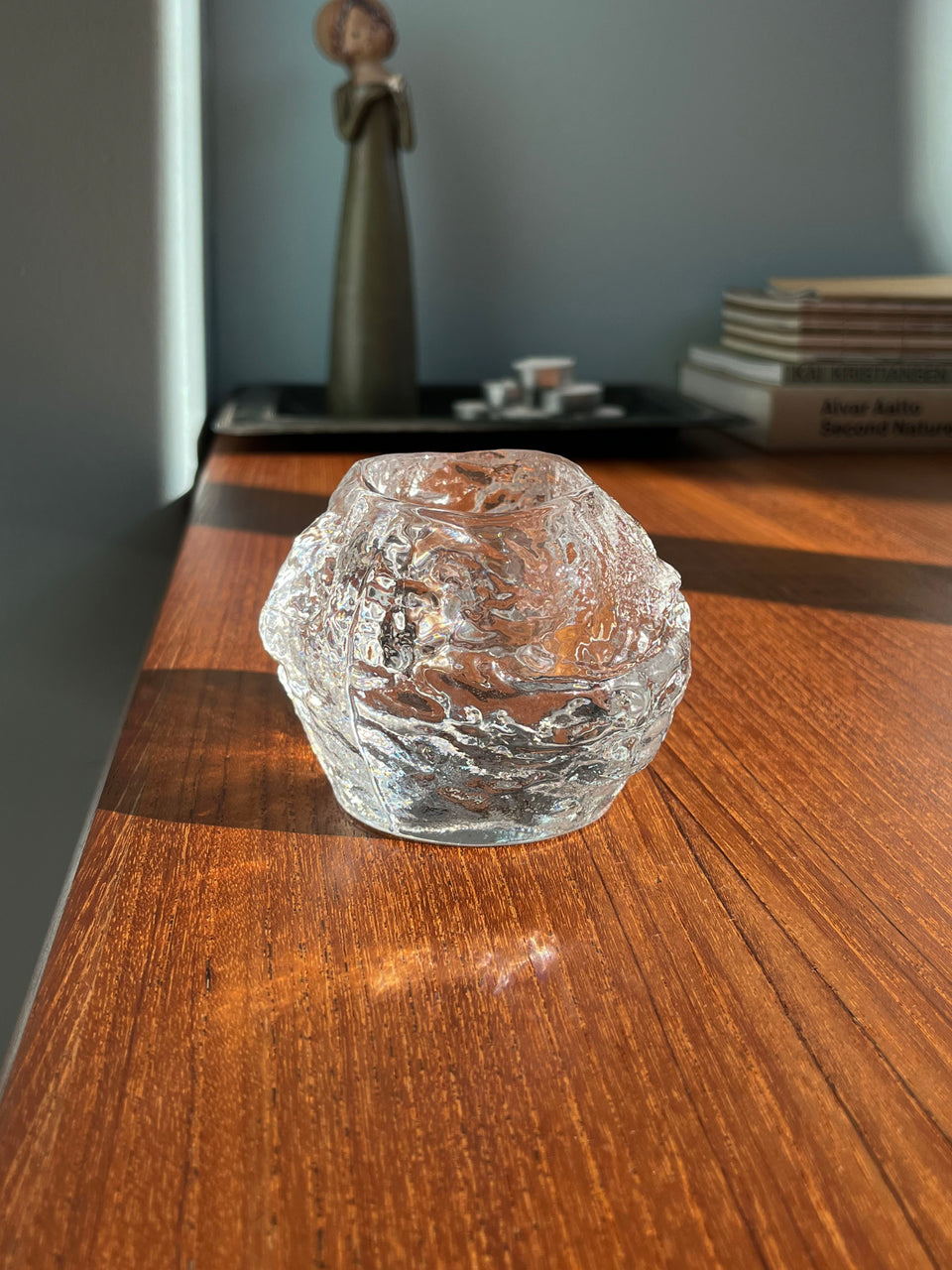 Swedish Glass Candle Holder/スウェーデン ガラス キャンドルホルダー 北欧インテリア