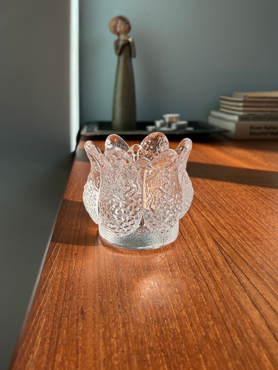 Swedish Glass Candle Holder/スウェーデン ガラス キャンドルホルダー 北欧インテリア