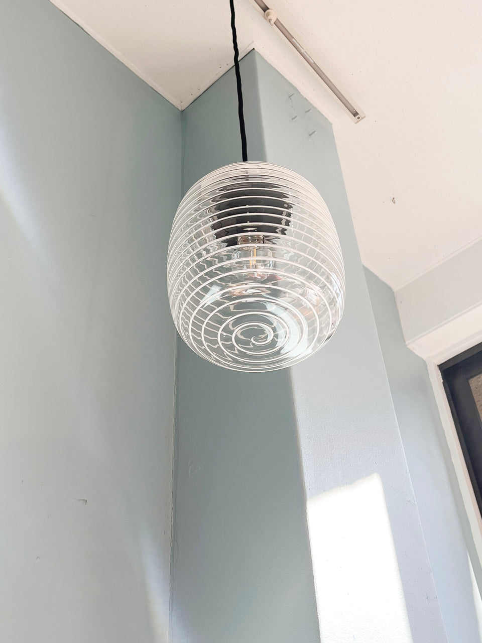 Japanese Vintage Clear Glass Shade Pendant Light/ジャパンヴィンテージ ペンダントライト ガラスシェード レトロ 照明