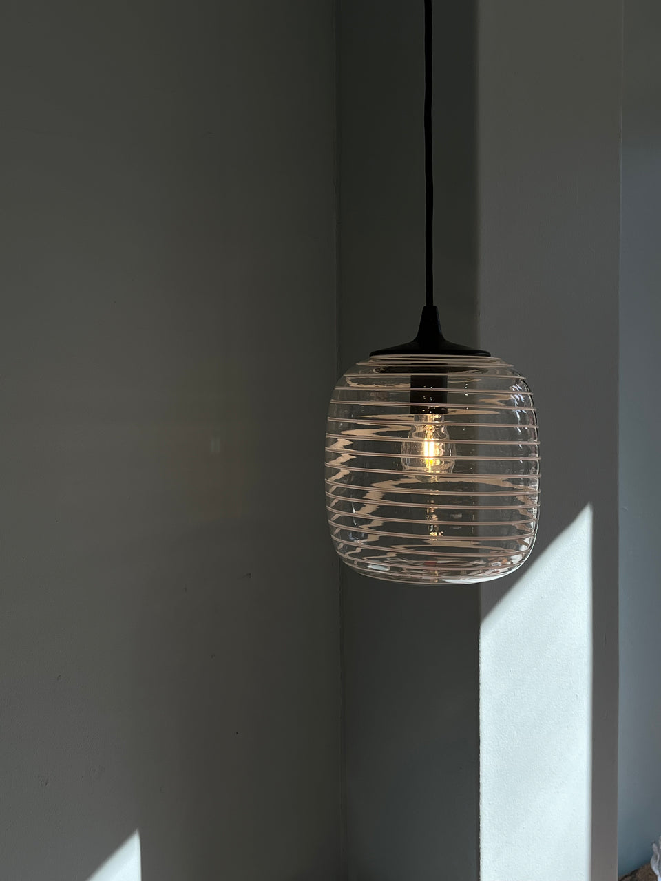 Japanese Vintage Clear Glass Shade Pendant Light/ジャパンヴィンテージ ペンダントライト ガラスシェード レトロ 照明