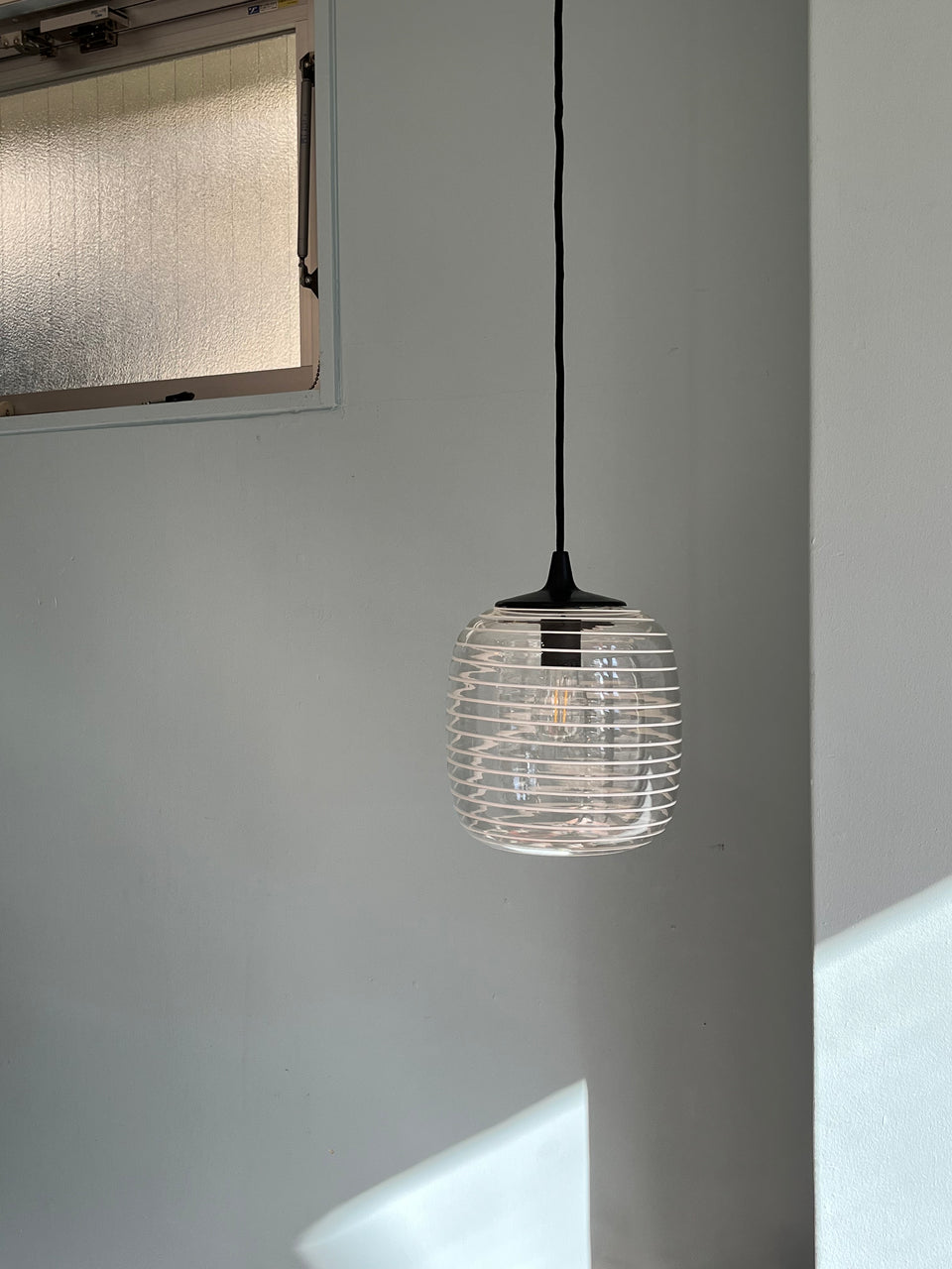 Japanese Vintage Clear Glass Shade Pendant Light/ジャパンヴィンテージ ペンダントライト ガラスシェード レトロ 照明