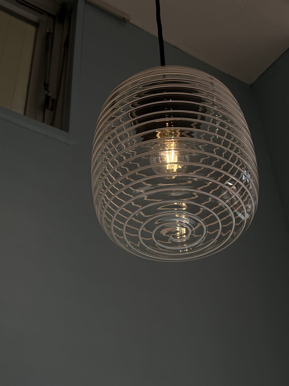 Japanese Vintage Clear Glass Shade Pendant Light/ジャパンヴィンテージ ペンダントライト ガラスシェード レトロ 照明