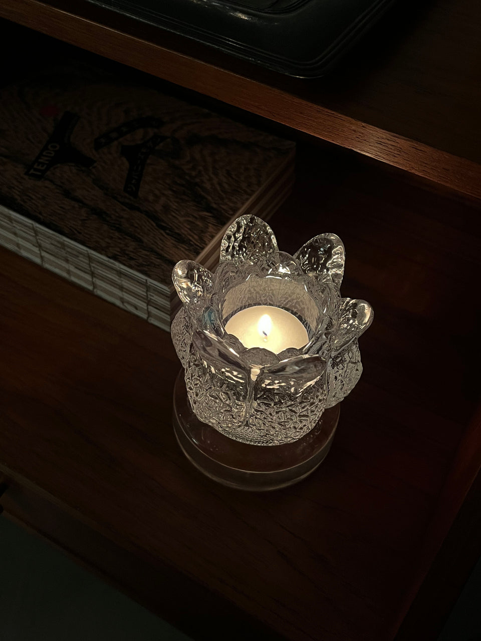 Swedish Glass Candle Holder/スウェーデン ガラス キャンドルホルダー 北欧インテリア