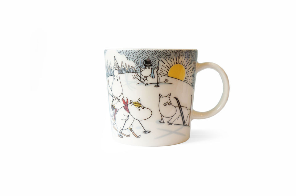 ARABIA Moomin Mug Cup Skiing with Mr. Brisk/アラビア ムーミンマグ ブリスクさんとスキー 北欧食器 マグカップ フィンランド 廃盤 1