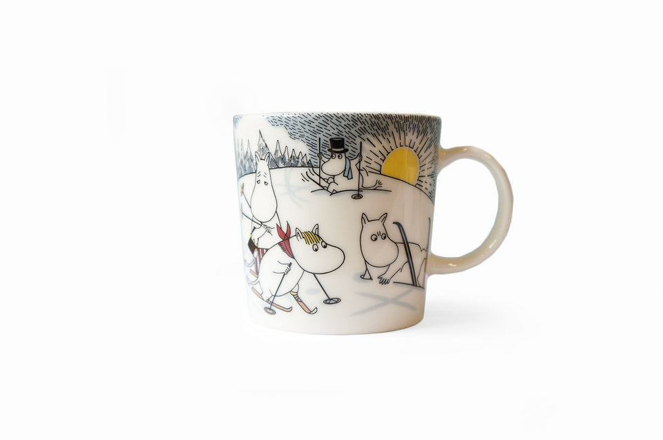 ARABIA Moomin Mug Cup Skiing with Mr. Brisk/アラビア ムーミンマグ ブリスクさんとスキー 北欧食器 マグカップ フィンランド 廃盤 2