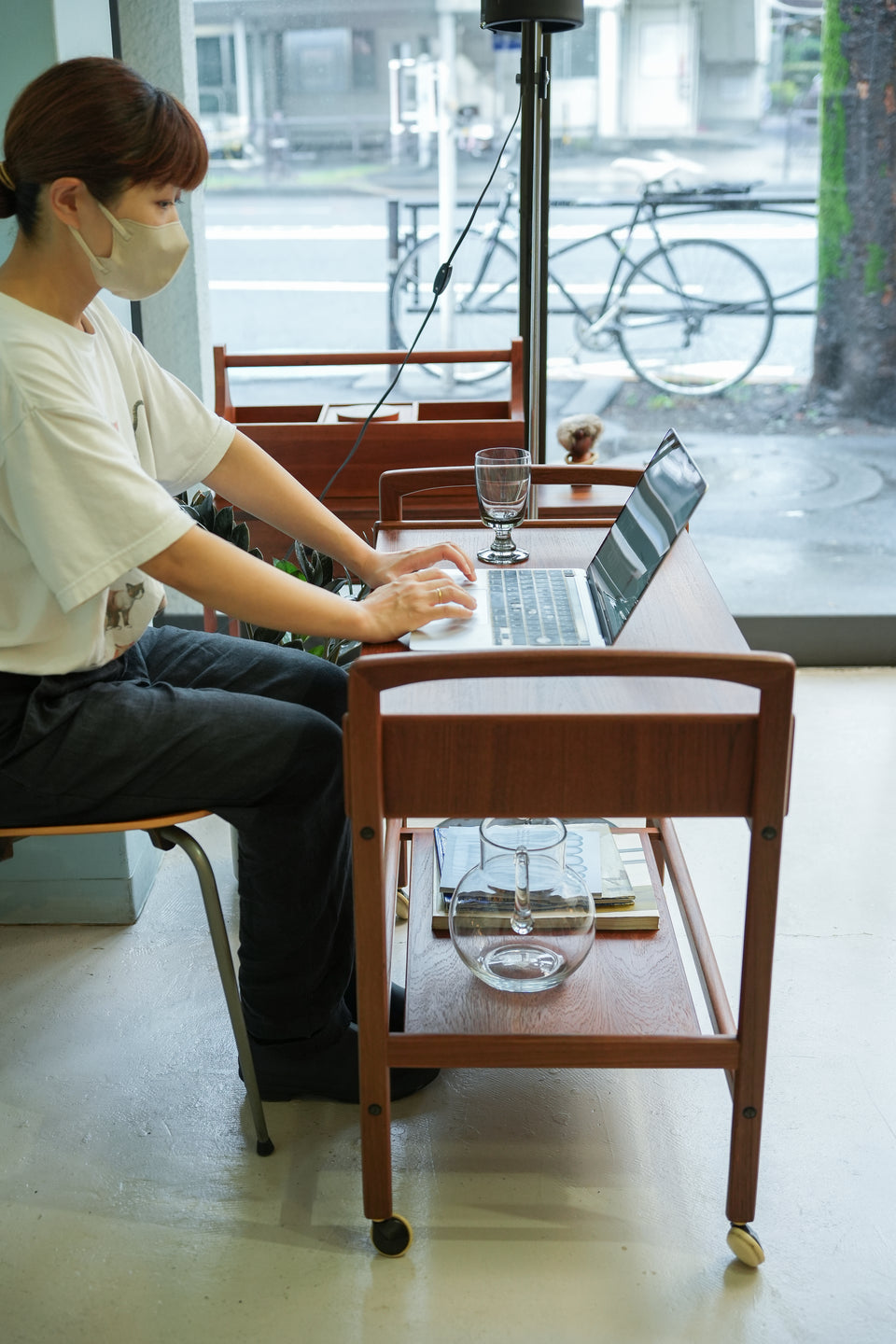 Danish Vintage Serving Trolley Wagon/デンマークヴィンテージ サービングトロリー ワゴン チーク材 北欧家具