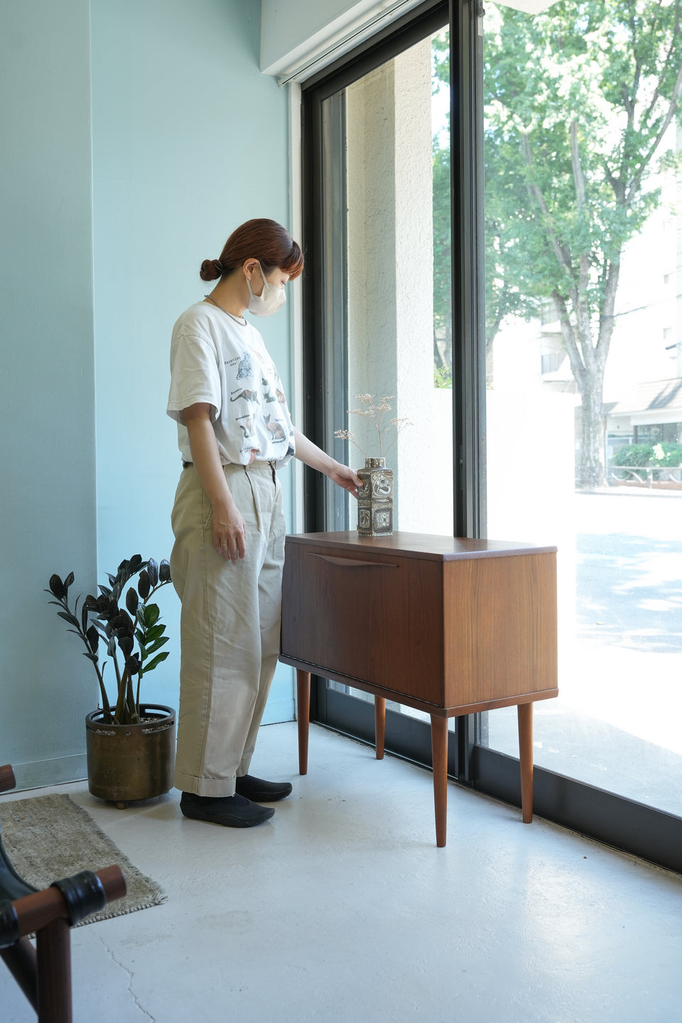 Danish Vintage Lyby Møbler Small Cabinet/デンマークヴィンテージ スモールキャビネット チーク材 北欧家具
