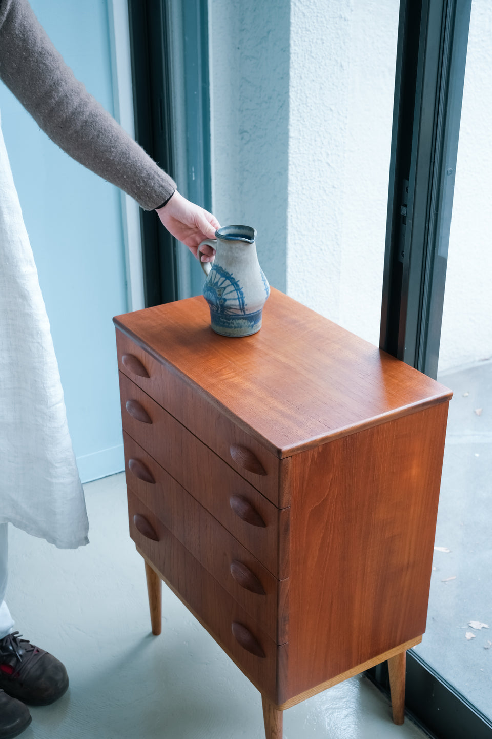 Danish Vintage Teak 4drawer Small Chest/デンマークヴィンテージ 4段 スモールチェスト チーク材 北欧家具