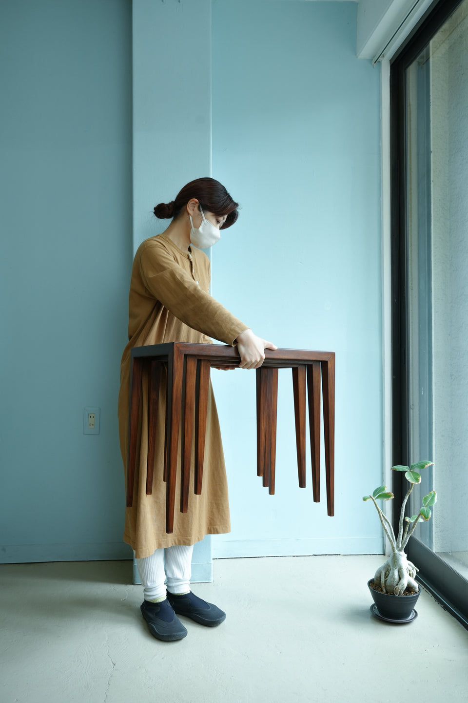 Haslev Rosewood Nesting Table Danish Vintage/ハスレヴ ネストテーブル ローズウッド材