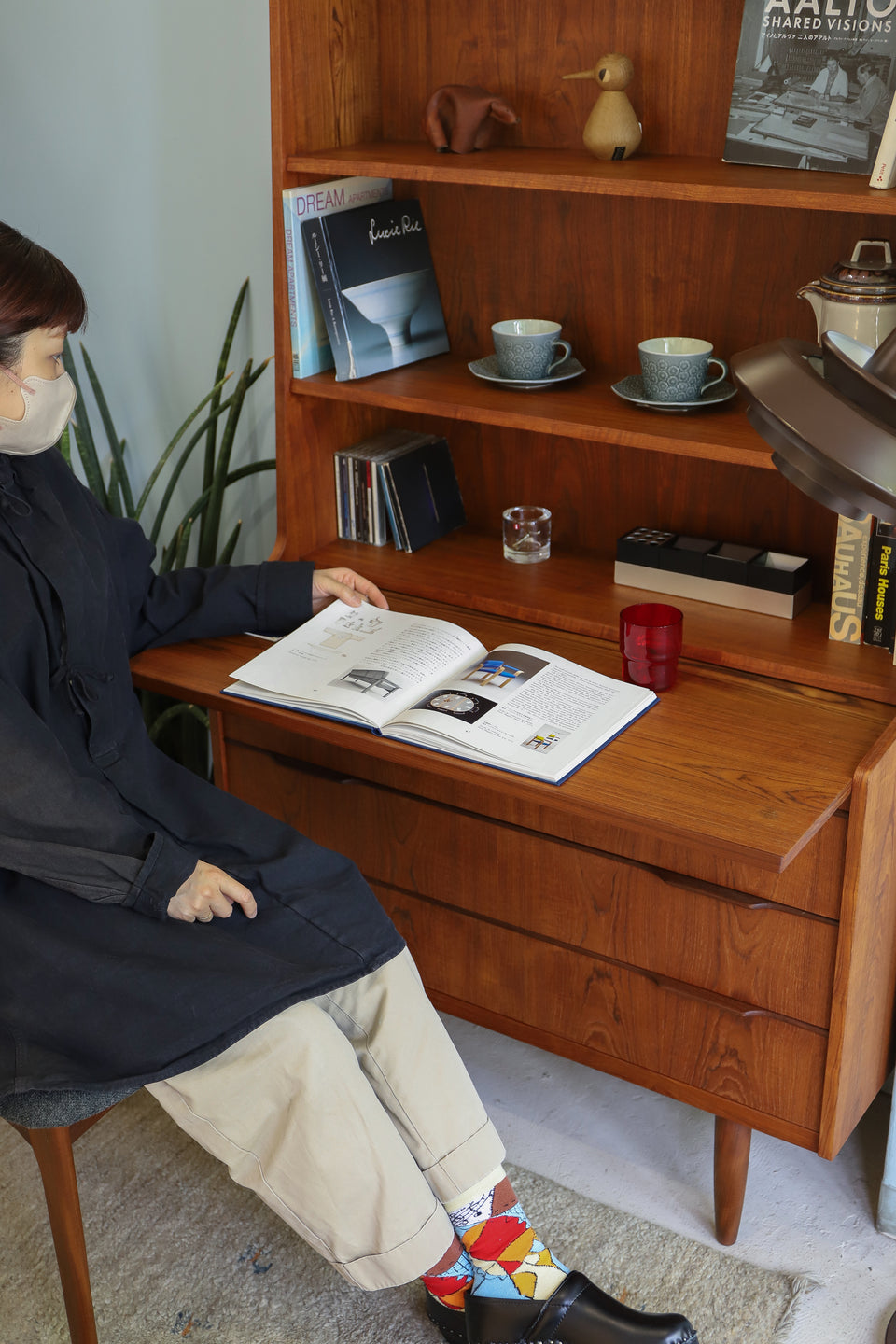 Danish Vintage Writing Bureau Bookcase/デンマークヴィンテージ ライティングビューロー 本棚 北欧家具