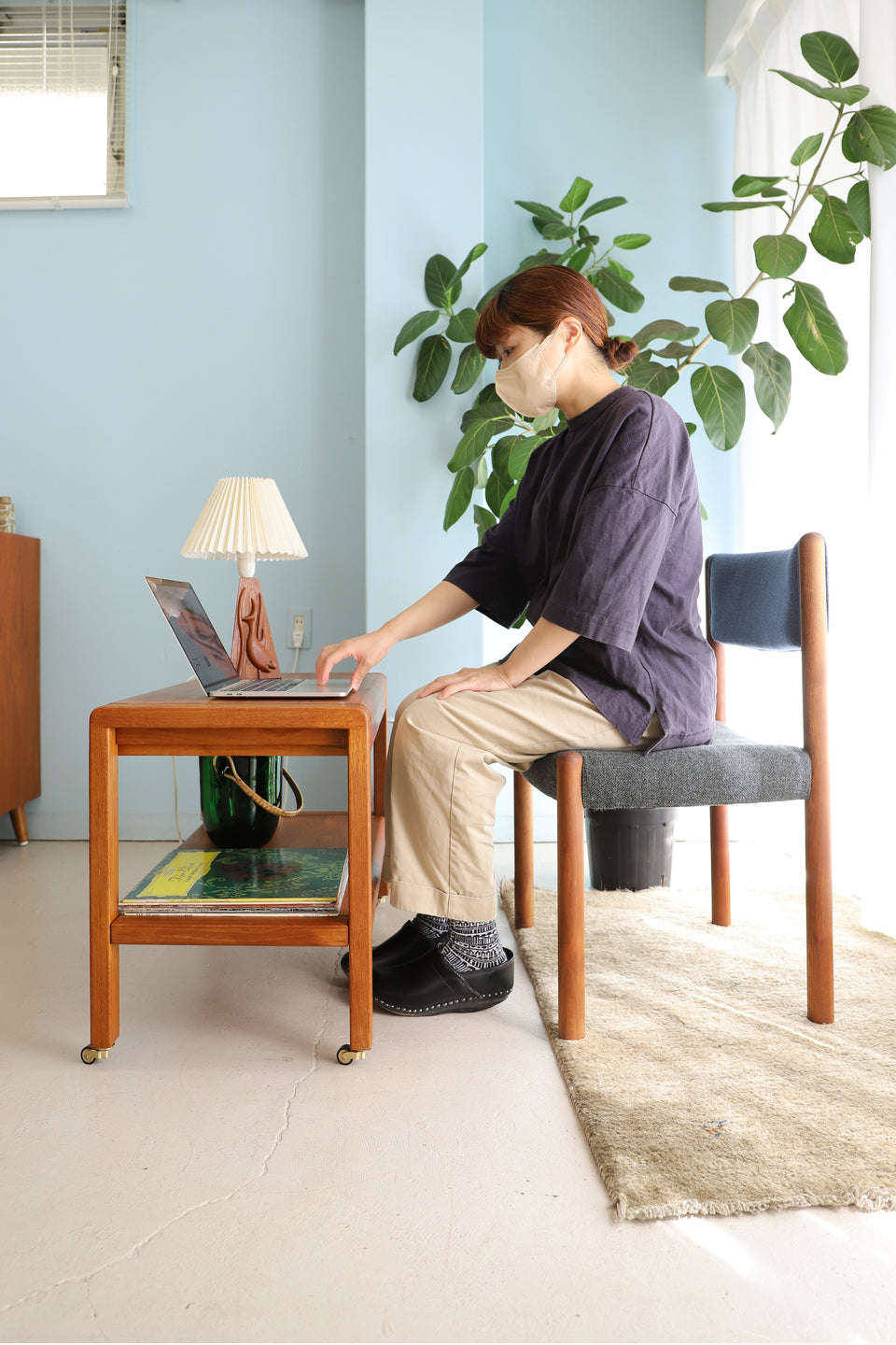 Salling Stolefabrik Caster Side Table Danish Vintage/デンマークヴィンテージ サイドテーブル  コーヒーテーブル チーク材 北欧家具