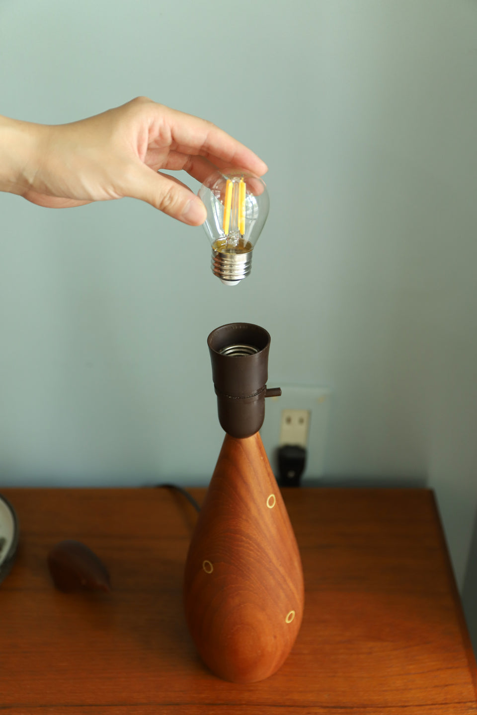 Danish Vintage Teak Table Lamp/デンマークヴィンテージ テーブルランプ チーク材 照明