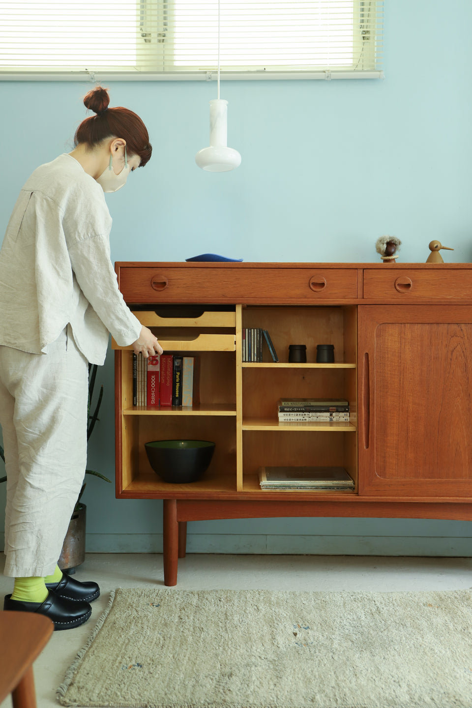 Danish Vintage High Sideboard Teakwood/デンマークヴィンテージ ハイサイドボード 北欧家具