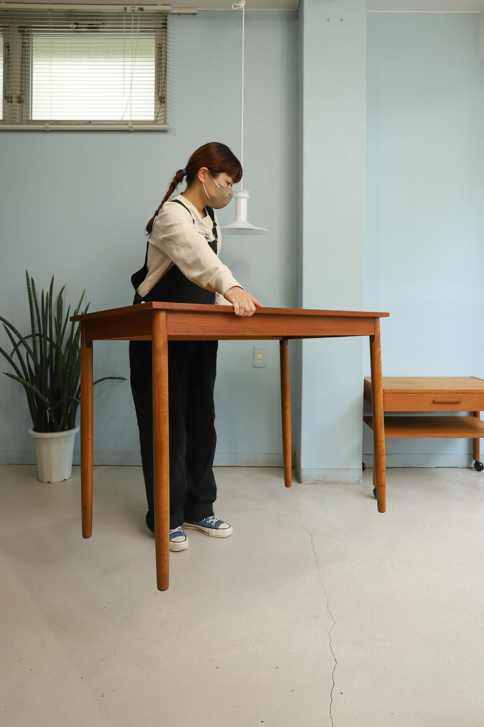 Danish Vintage Small Dining Table Teak Beech/デンマークヴィンテージ ダイニングテーブル 北欧家具