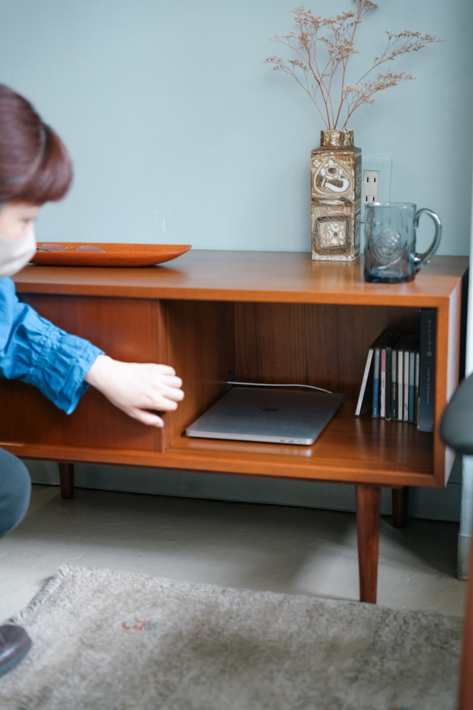 Japanese Vintage Teak Small Low Board/ジャパンヴィンテージ ローボード チーク材