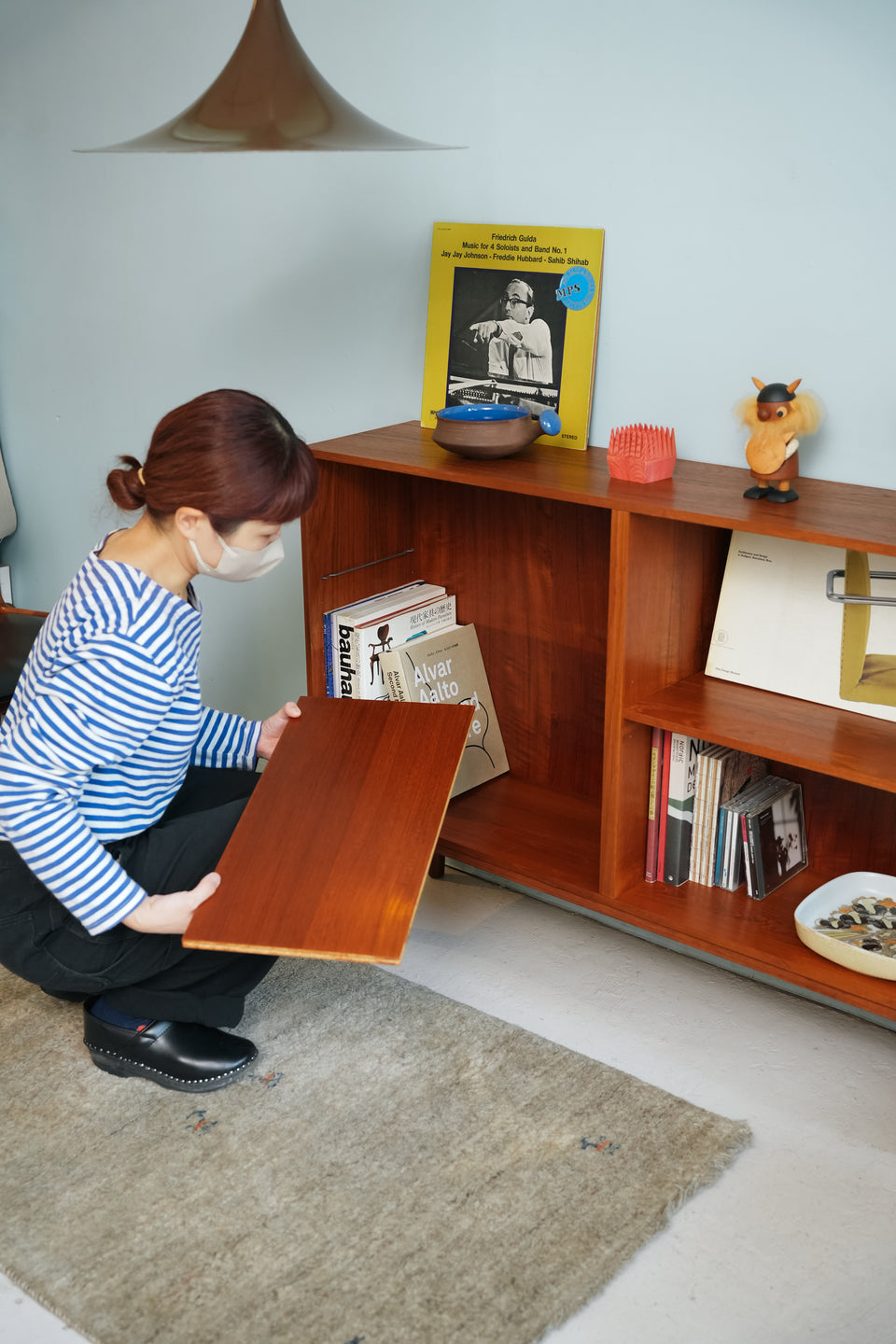 Low Bookcase Teakwood Danish Vintage/デンマークヴィンテージ ローブックケース 本棚 チーク材 北欧家具