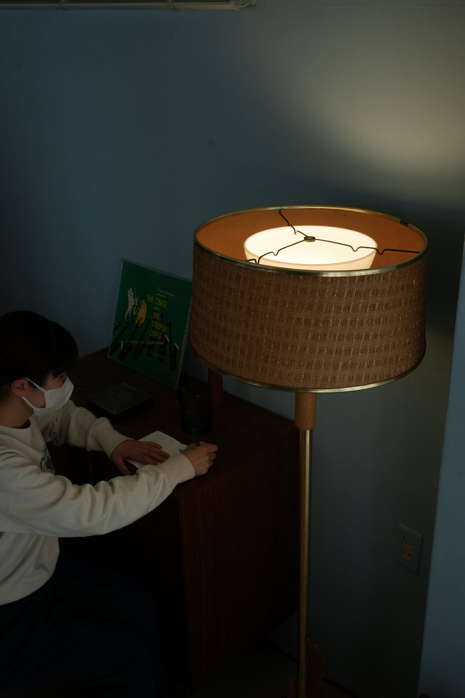 US Vintage Hand-Carved Floor Stand Light/アメリカヴィンテージ フロアスタンド ライト ミッドセンチュリー