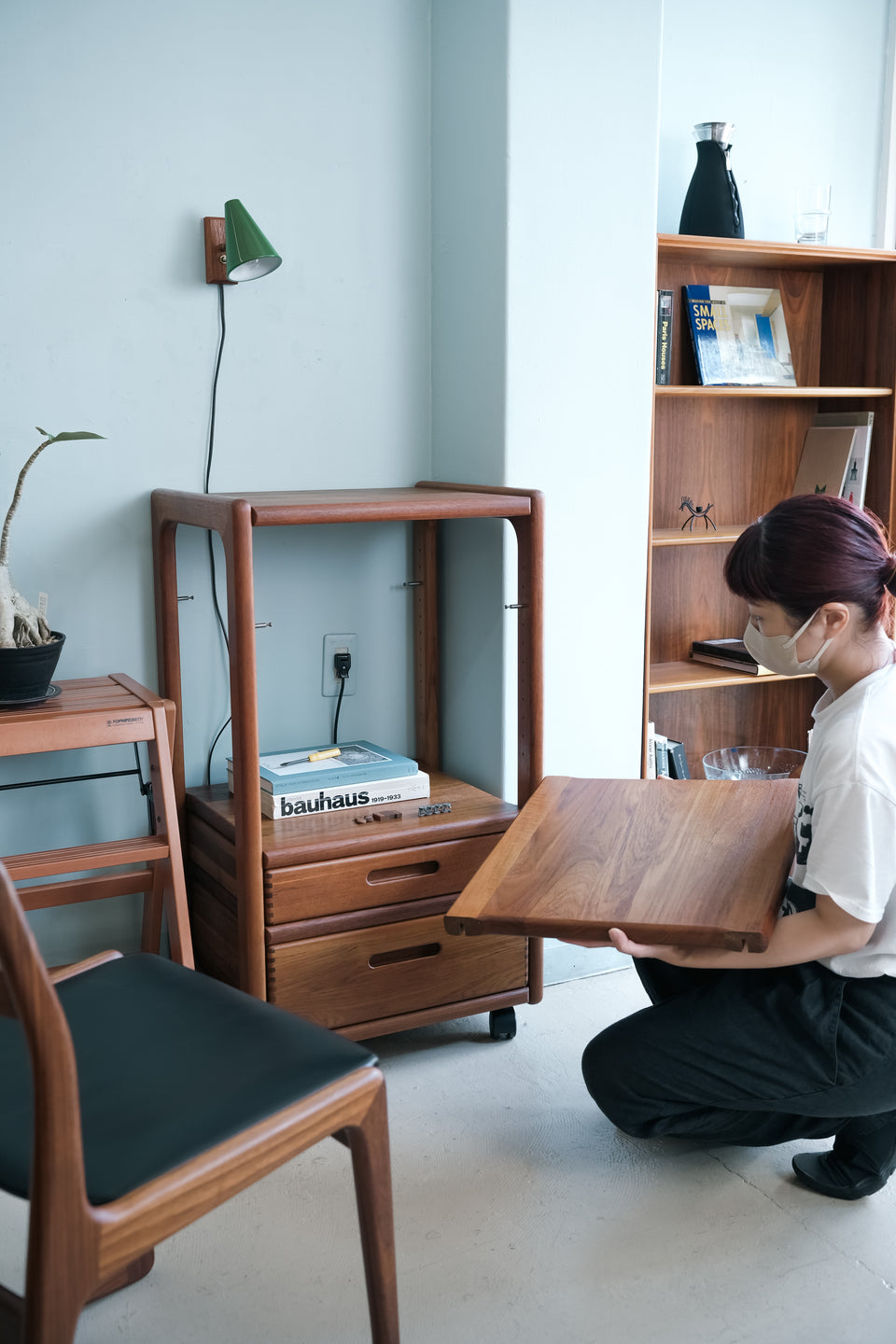 Danish Vintage Teak Wagon Shelf with Drawer/デンマークヴィンテージ ワゴン シェルフ チーク材