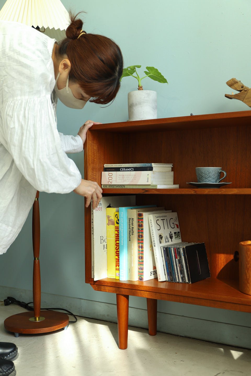 Danish Vintage Low Bookcase Teakwood/デンマークヴィンテージ ブックケース 本棚 北欧家具