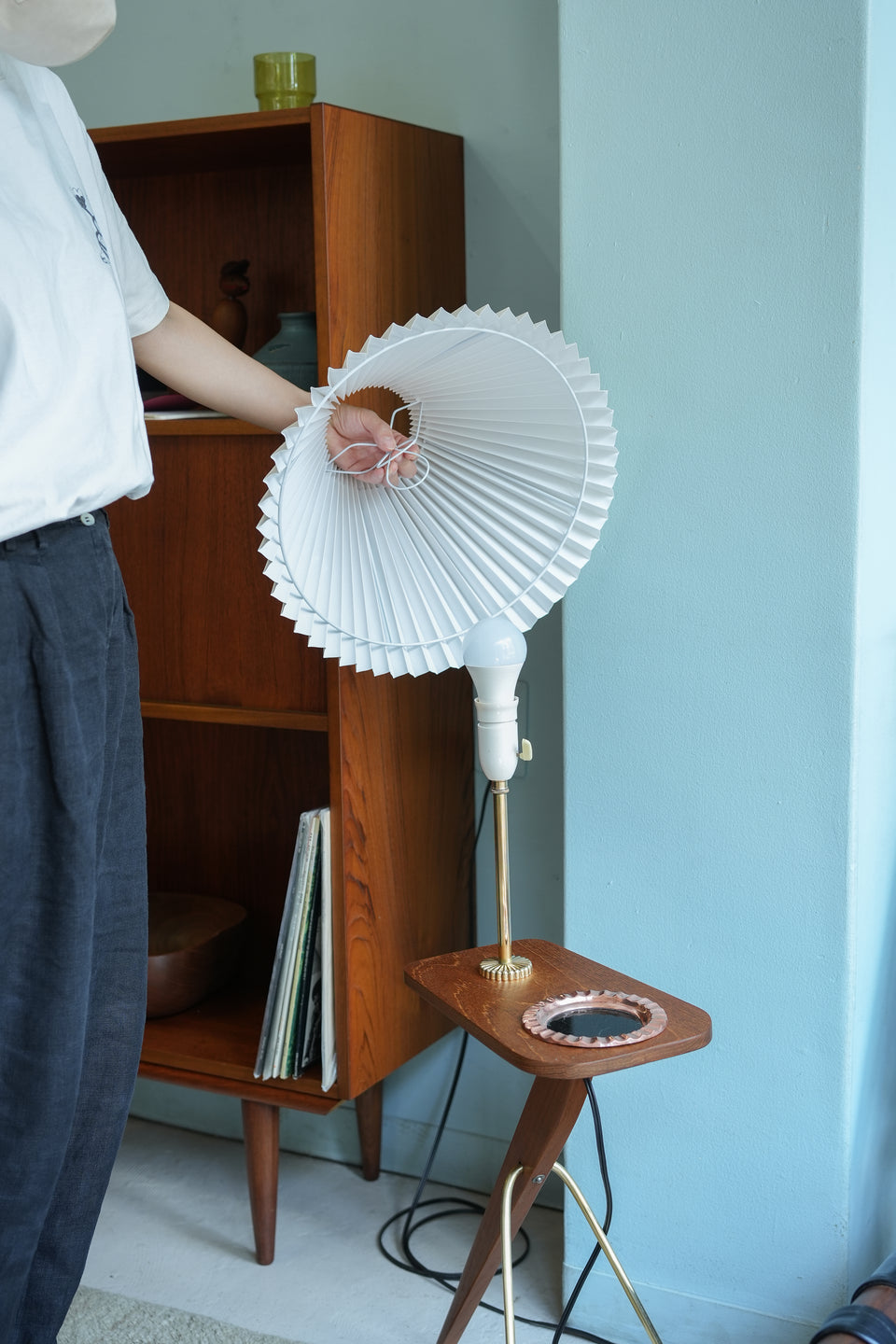 Danish Vintage Tripod Side Table Lamp/デンマークヴィンテージ サイドテーブルランプ 照明 北欧インテリア