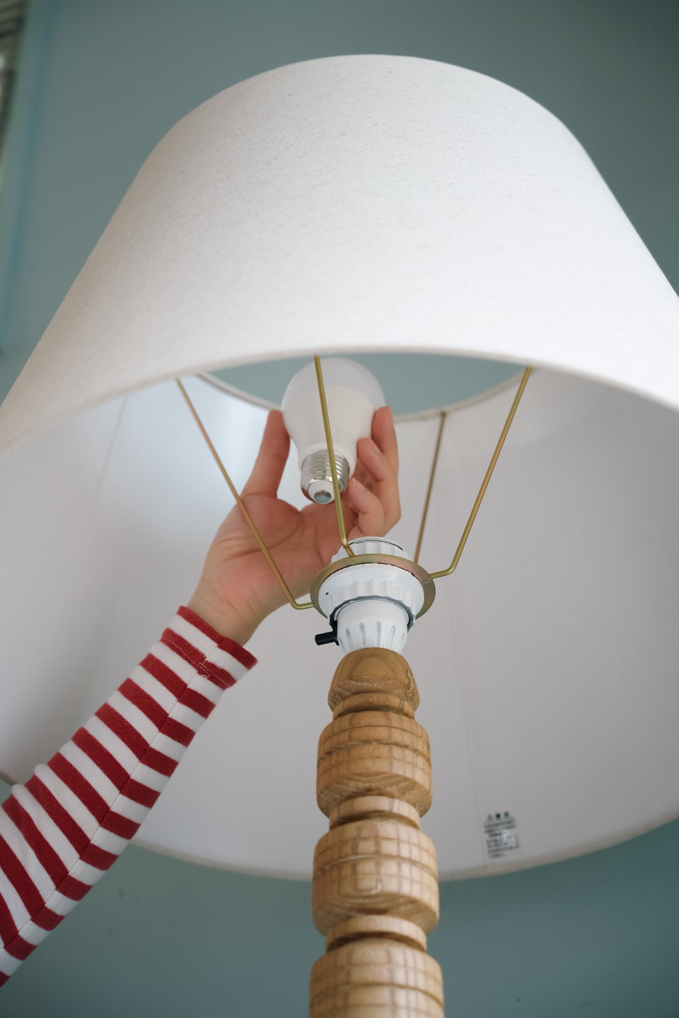 Danish Vintage Oak Solid Wood Floor Stand Light/デンマークヴィンテージ フロアスタンドライト オーク材
