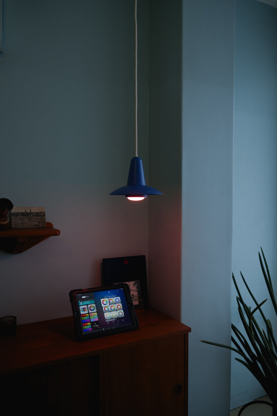 Danish Vintage Small Blue Pendant Light/デンマークヴィンテージ ペンダントライト