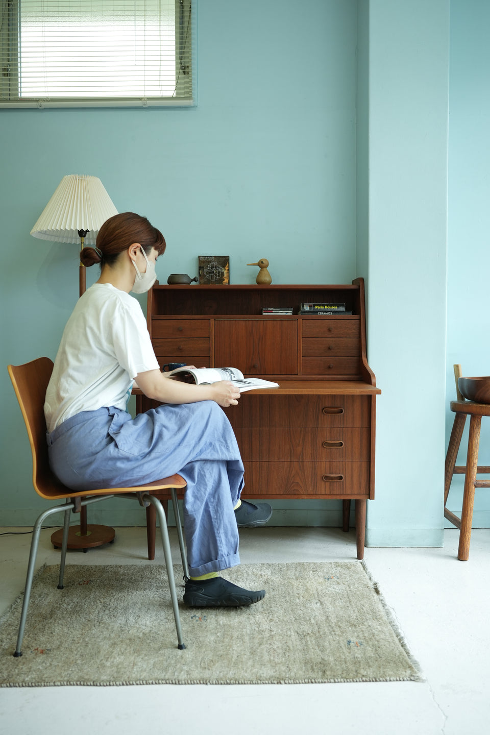 Danish Vintage Teak Writing Bureau Dresser/デンマークヴィンテージ ライティングビューロー ドレッサー 北欧家具
