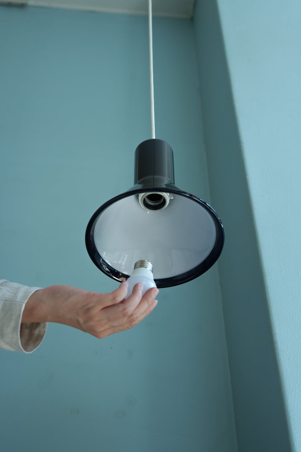 Holmegaard Pendant P&T Mini Blue Michael Bang/ホルムガード ペンダントライト ブルー ミニ 照明 デンマークヴィンテージ