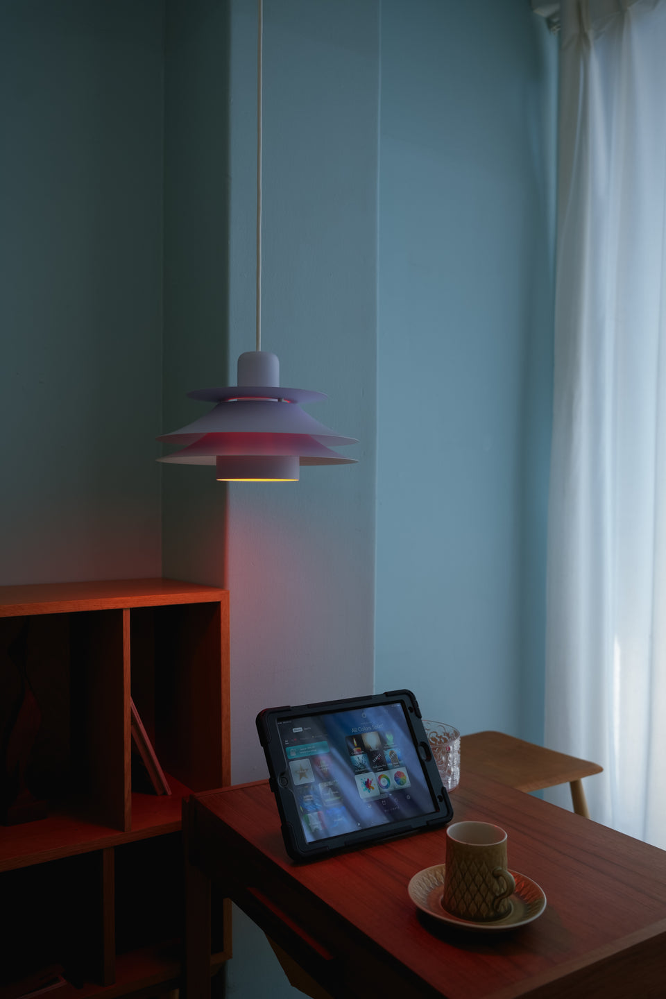 Horn Pendant Light Type753 Purple/デンマークヴィンテージ ホーン ペンダントライト 照明
