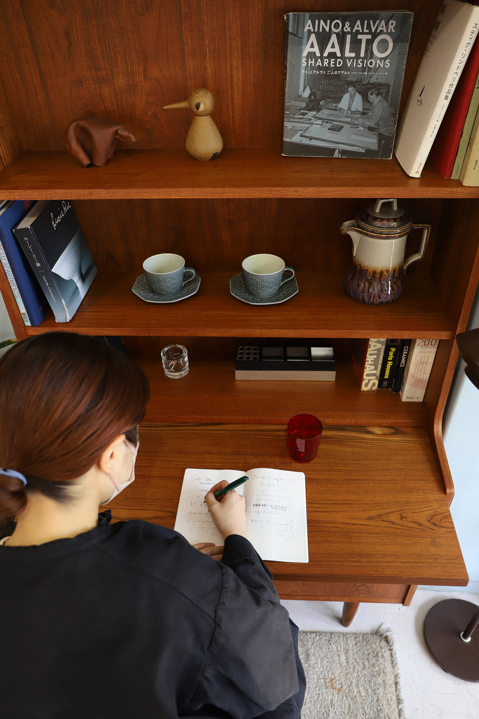 Danish Vintage Writing Bureau Bookcase/デンマークヴィンテージ ライティングビューロー 本棚 北欧家具