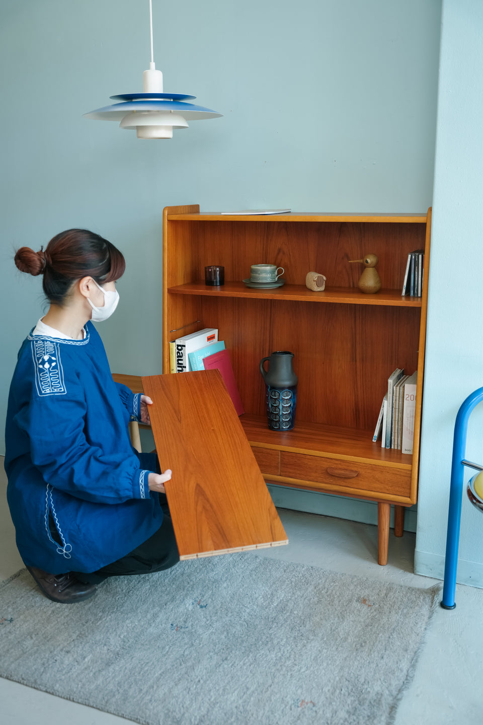 Swedish Vintage AB Möbelfabriken Örnen Bookcase with Drawer/スウェーデンヴィンテージ ブックケース 引き出し付