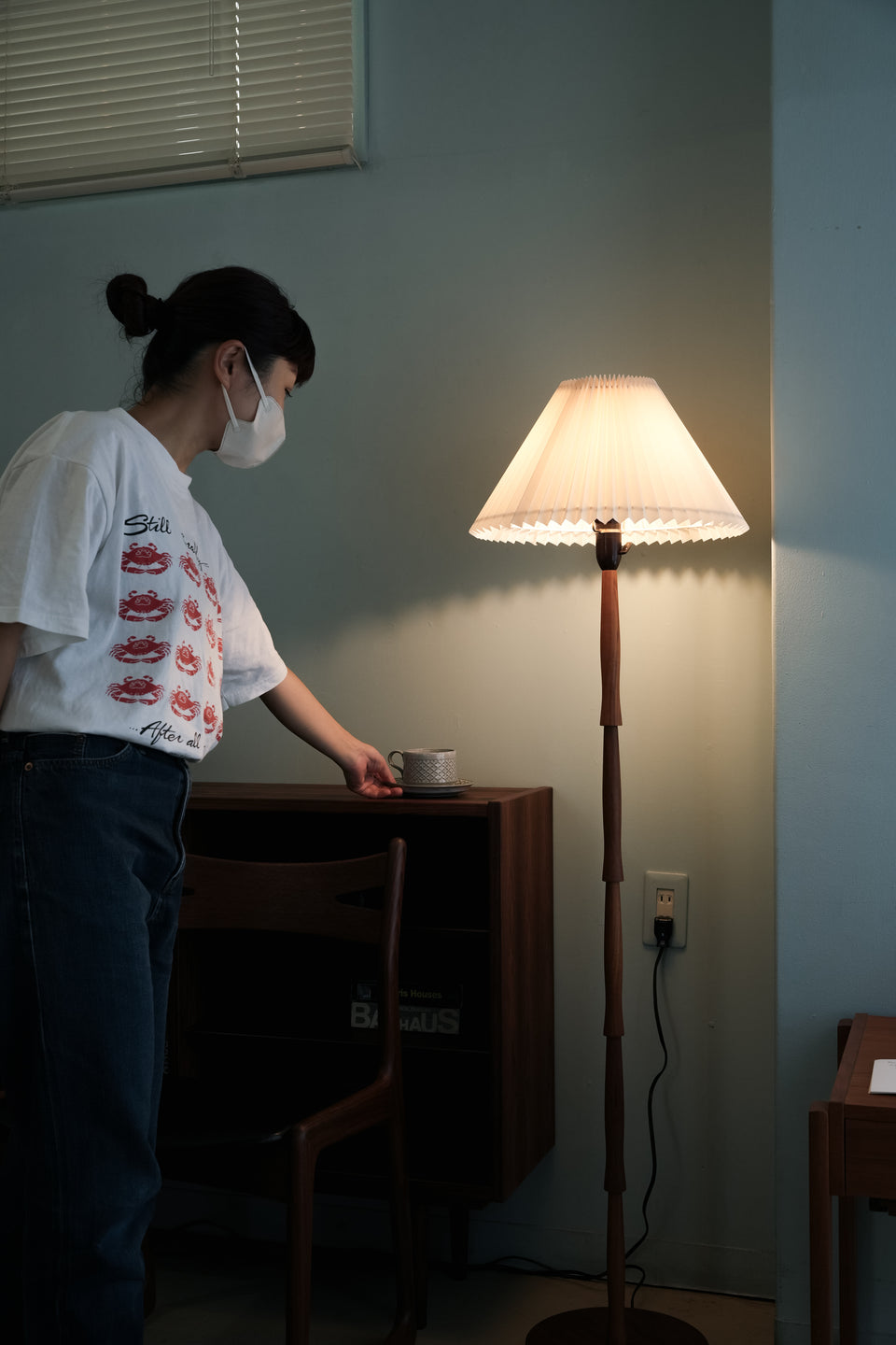 Floor Stand Light Teakwood Danish Vintage/デンマークヴィンテージ フロアスタンドライト チーク材